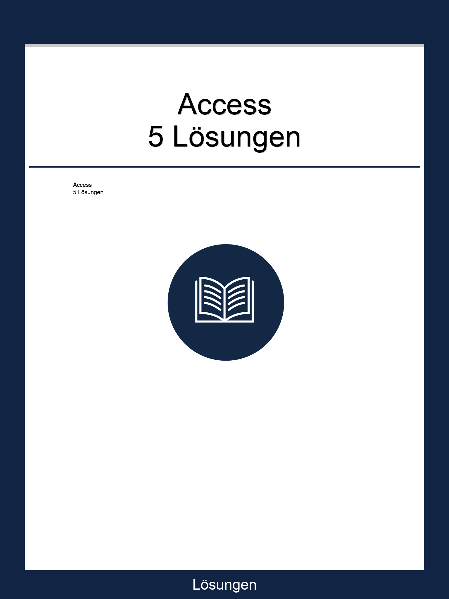 Access 5 Lösungen PDF