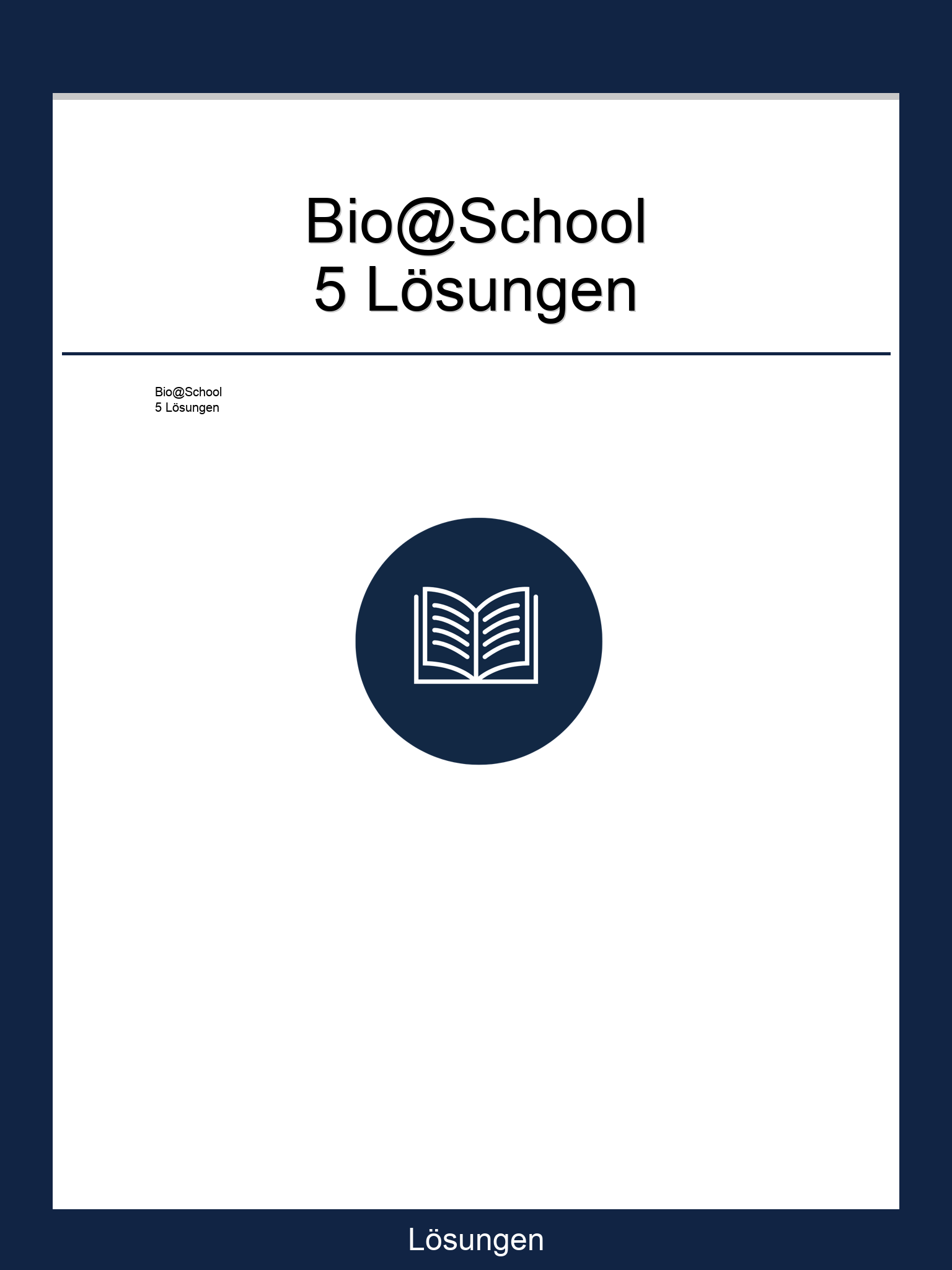 Bio@School 5 Lösungen