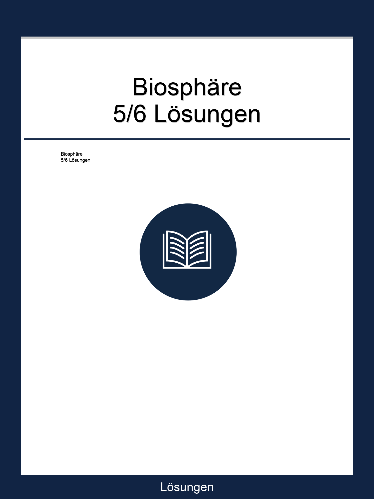 Biosphäre 5/6 Lösungen PDF