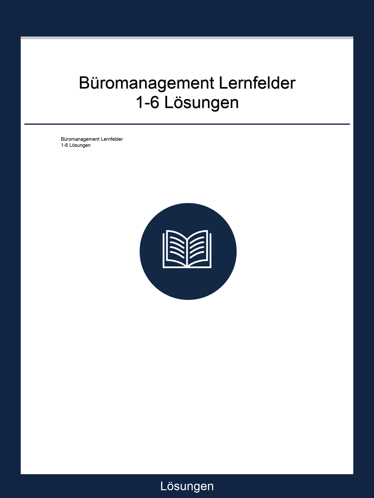 Büromanagement Lernfelder 1-6 Lösungen PDF