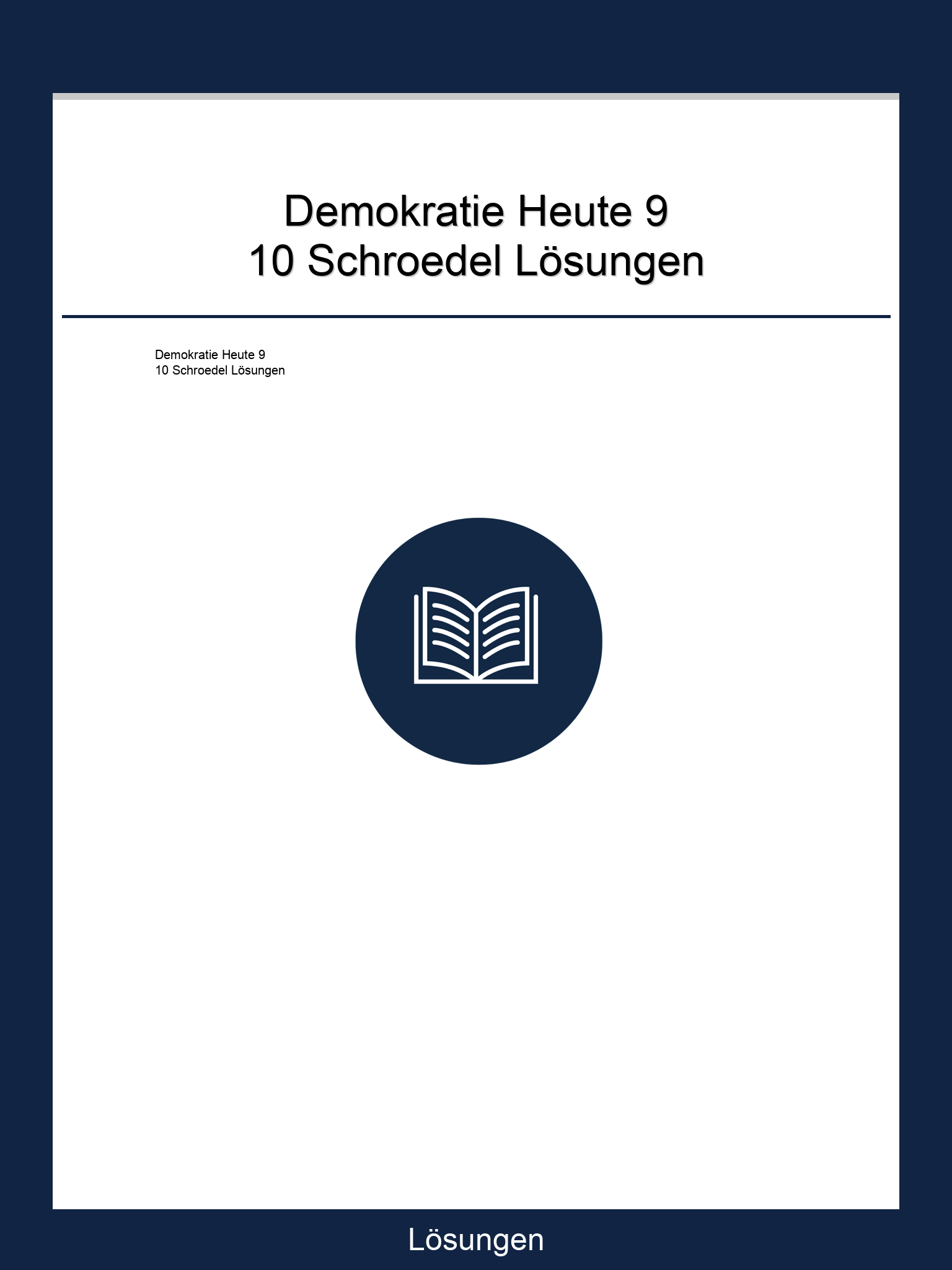Demokratie Heute 9 10 Schroedel Lösungen PDF