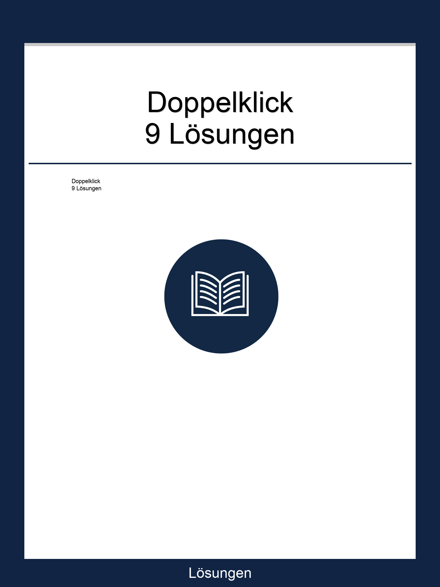Doppelklick 9 Lösungen