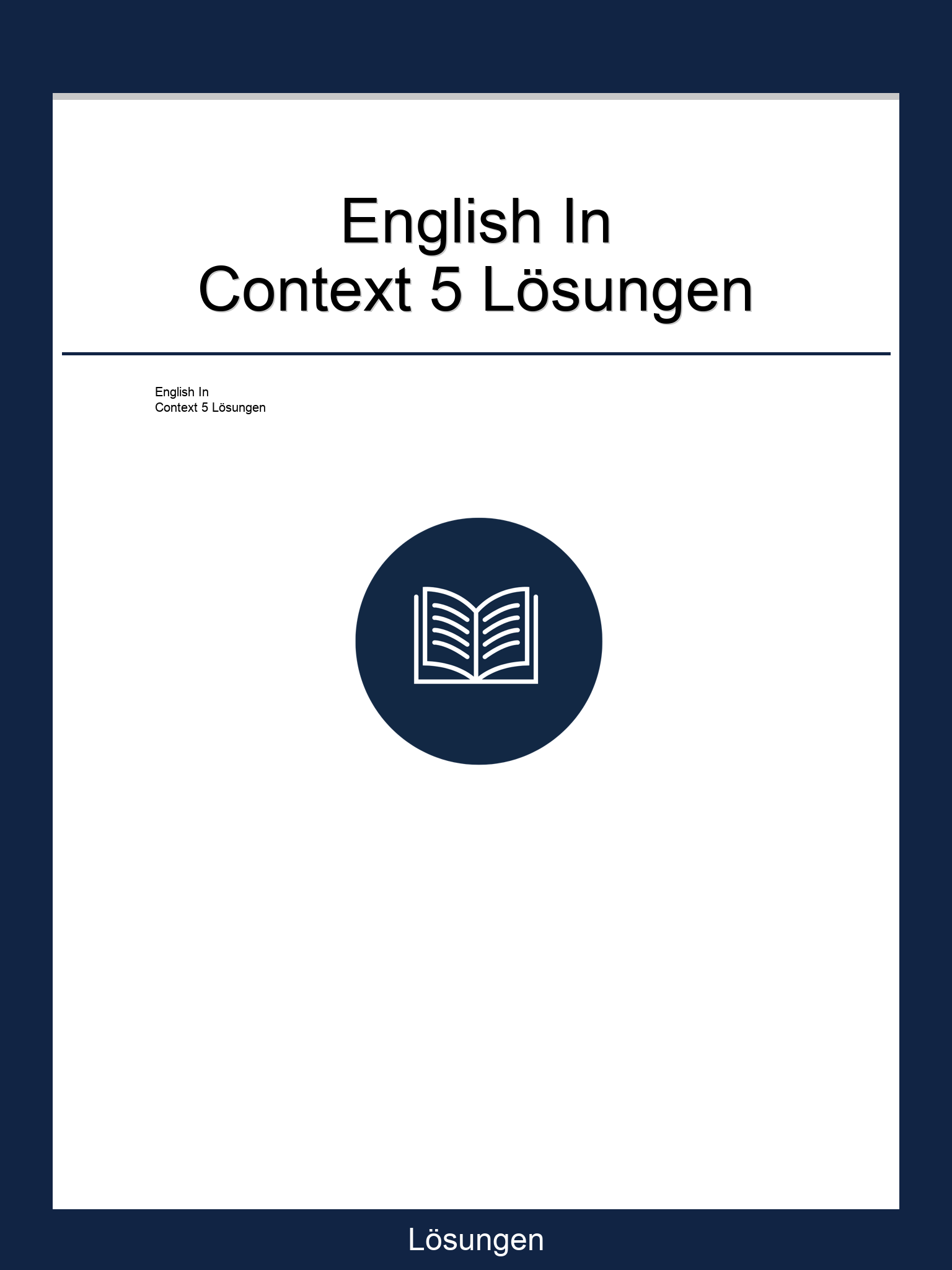 English In Context 5 Lösungen PDF