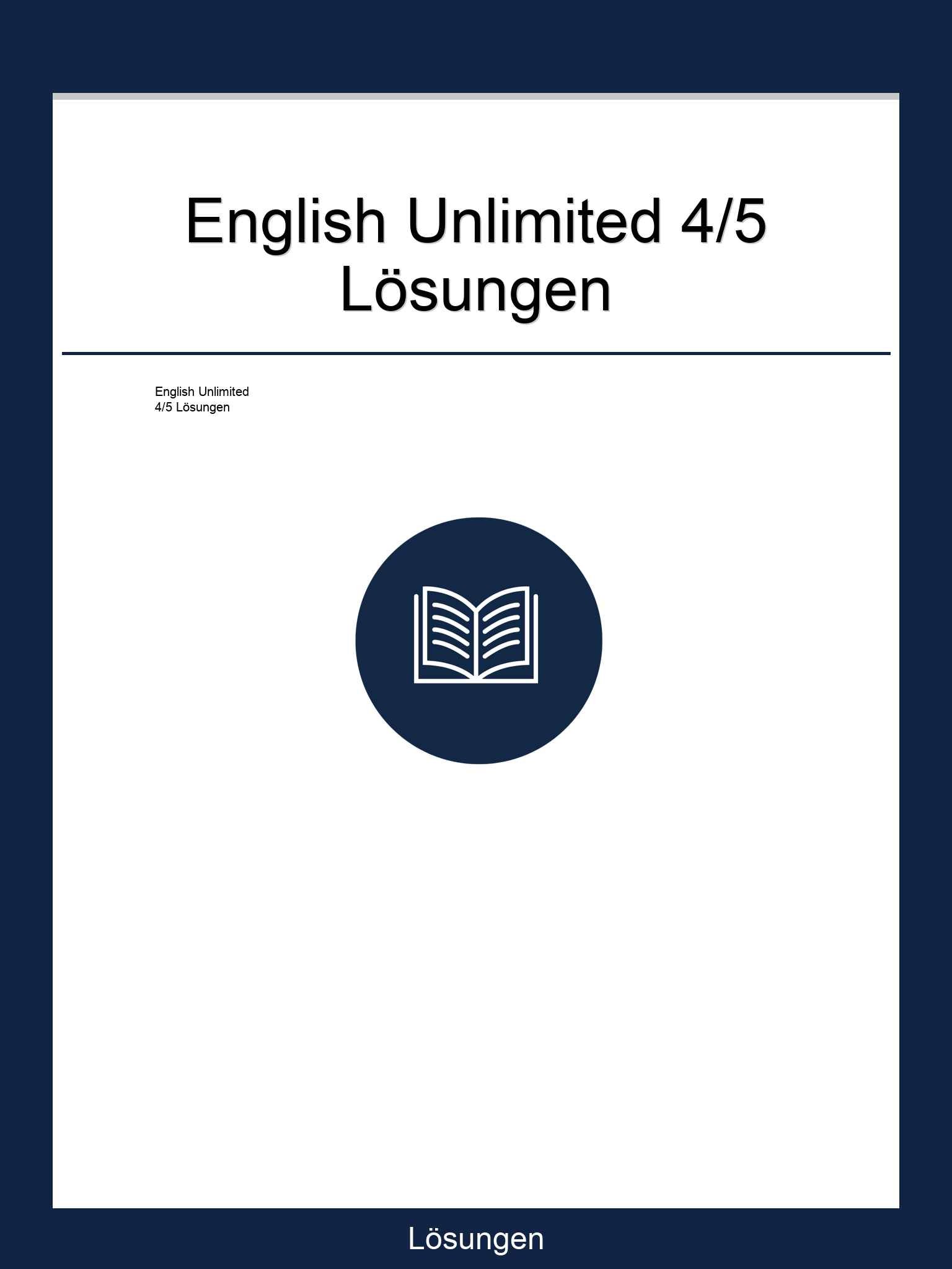 English Unlimited 4/5 Lösungen PDF