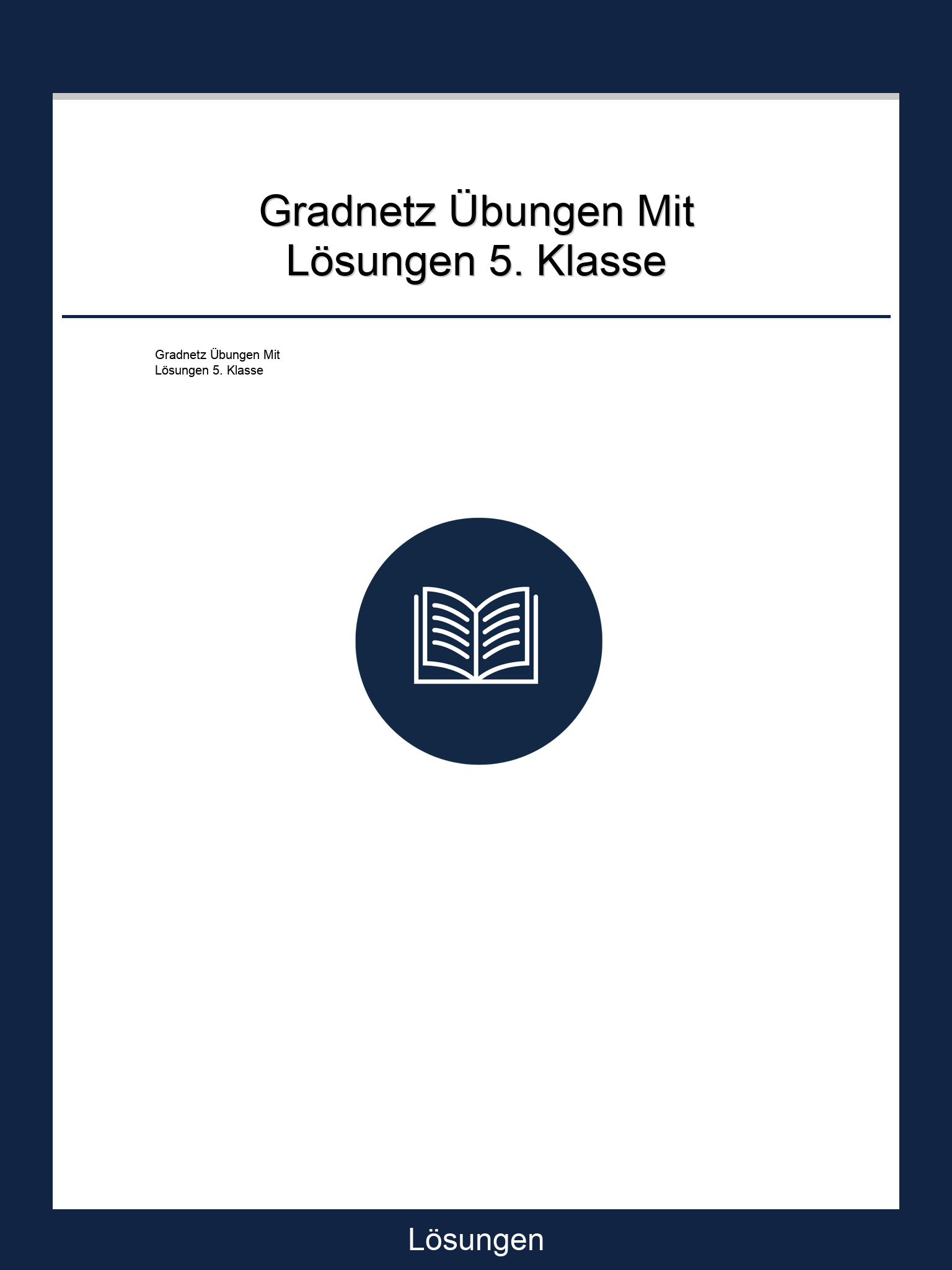 Gradnetz Übungen Mit Lösungen 5. Klasse