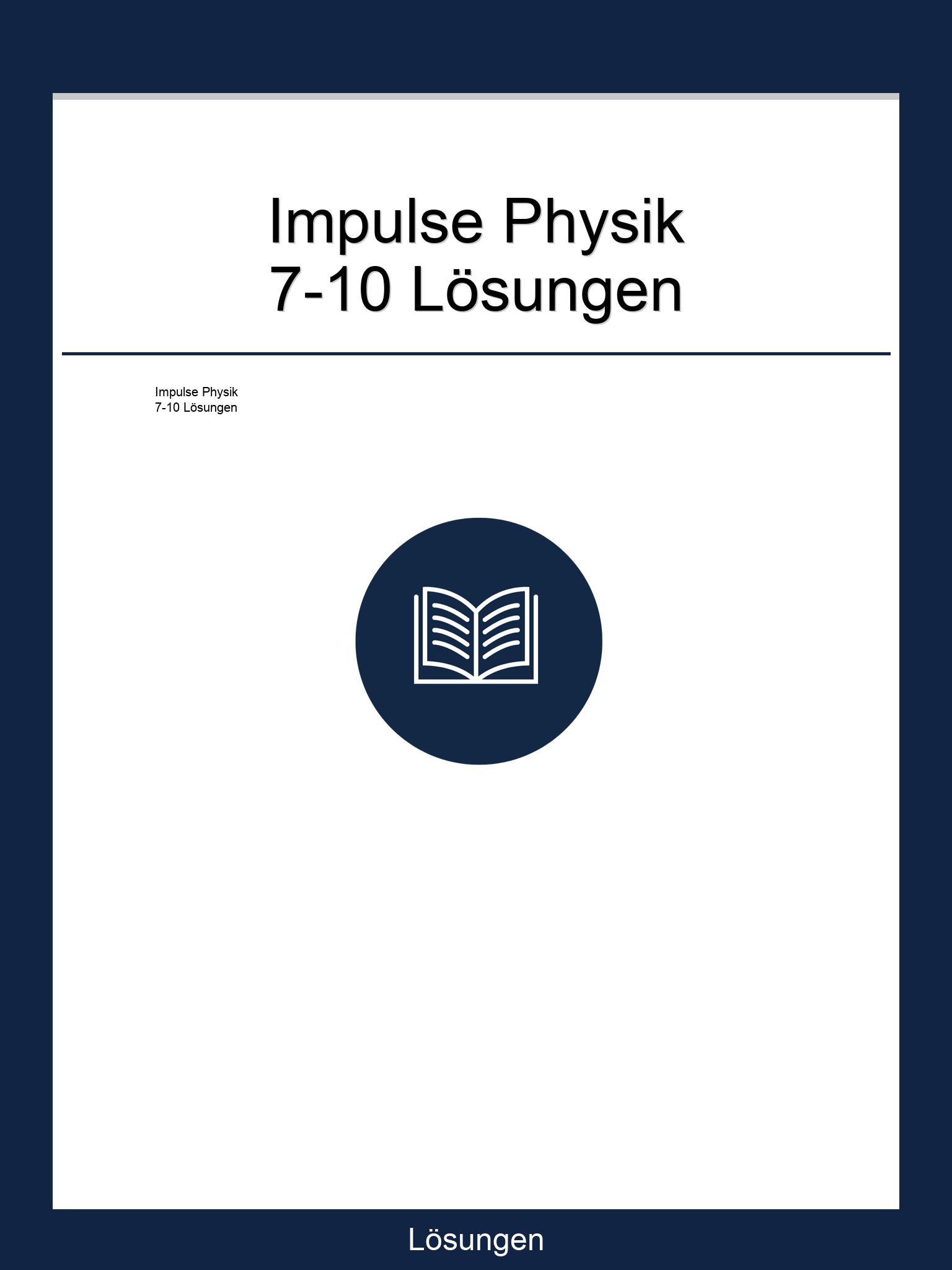Impulse Physik 7-10 Lösungen PDF