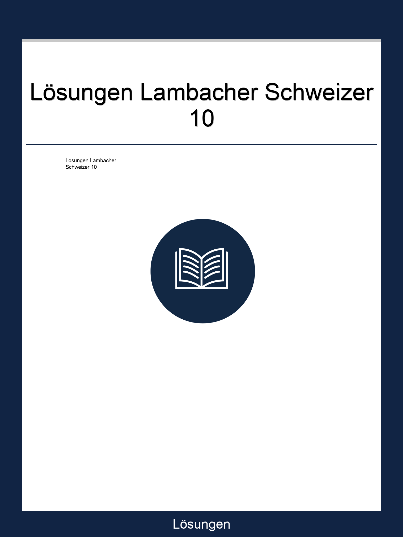 Lösungen Lambacher Schweizer 10 PDF