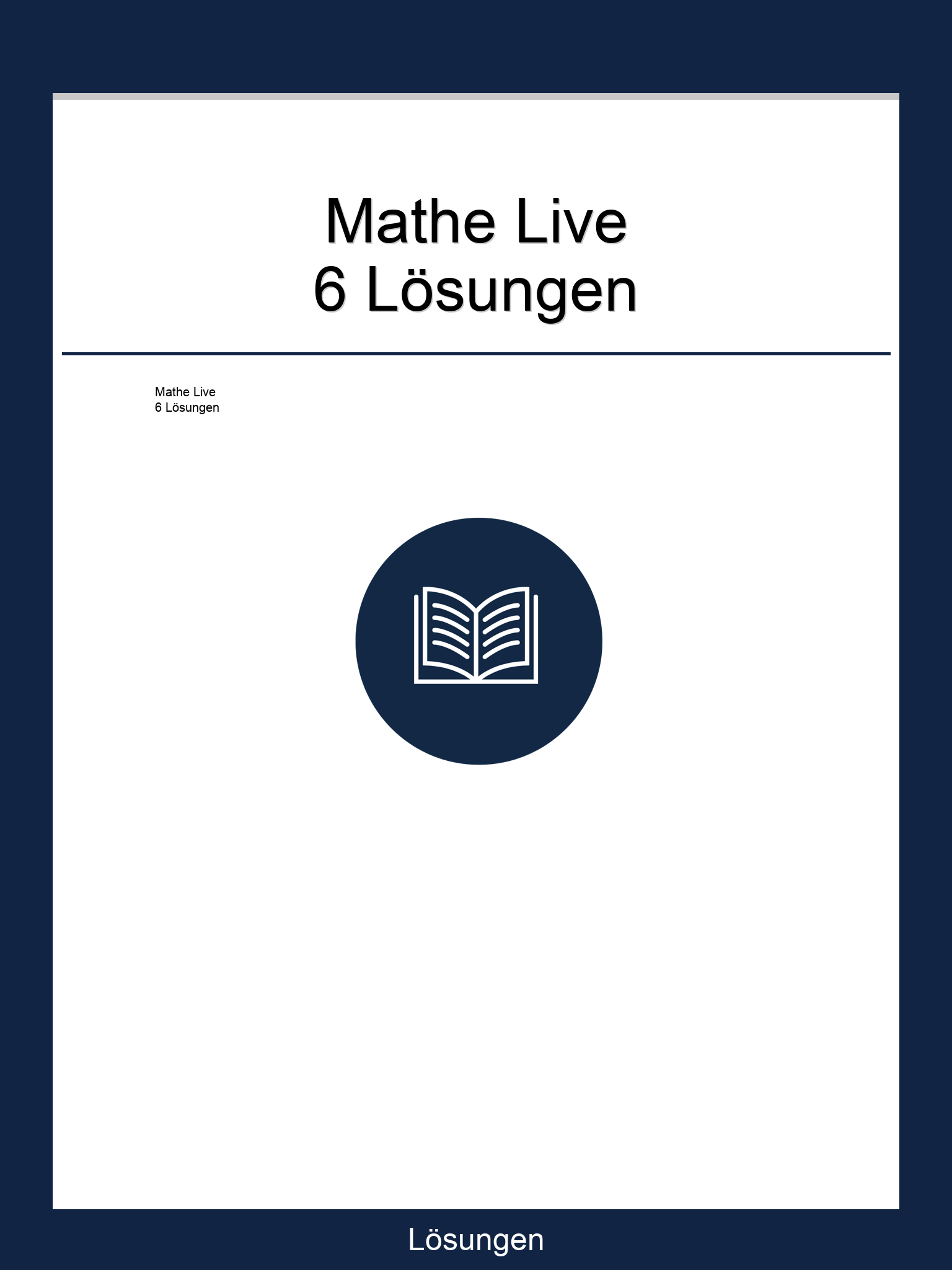 Mathe Live 6 Lösungen PDF