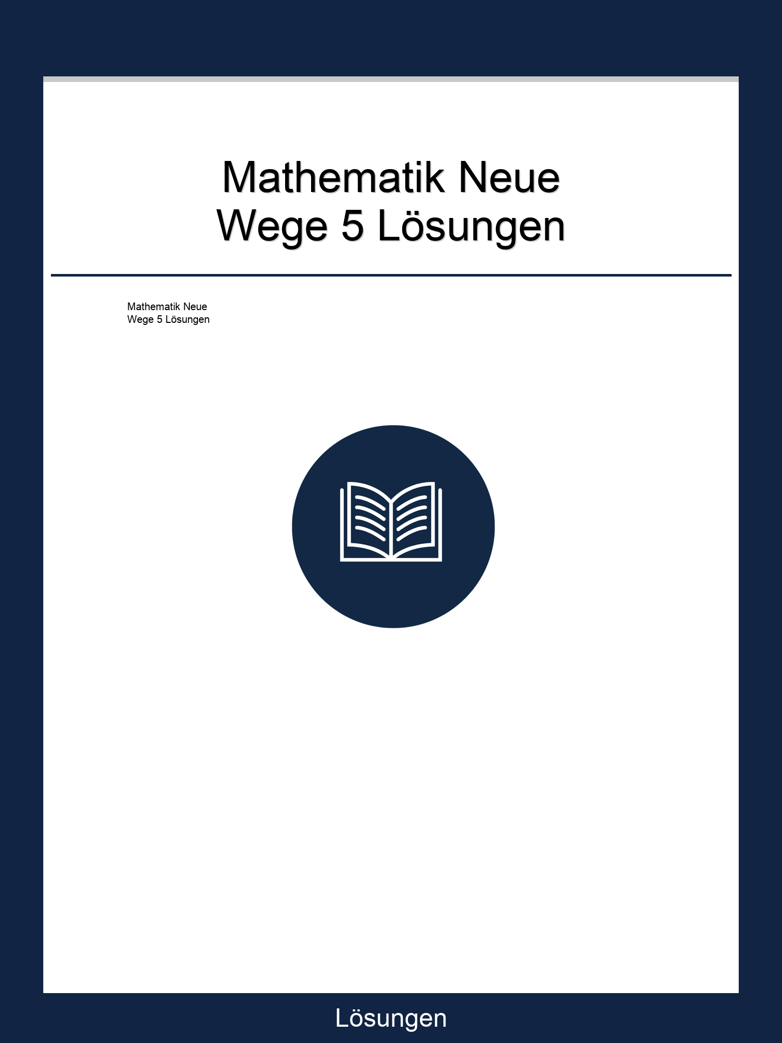 Mathematik Neue Wege 5 Lösungen PDF