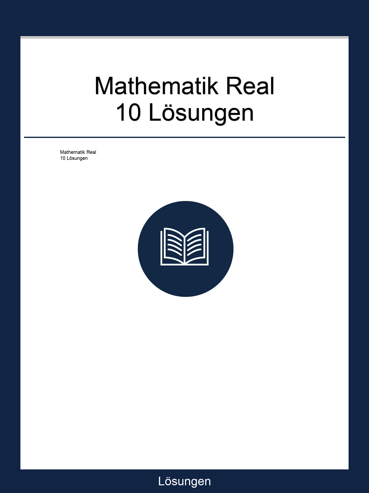 Mathematik Real 10 Lösungen PDF