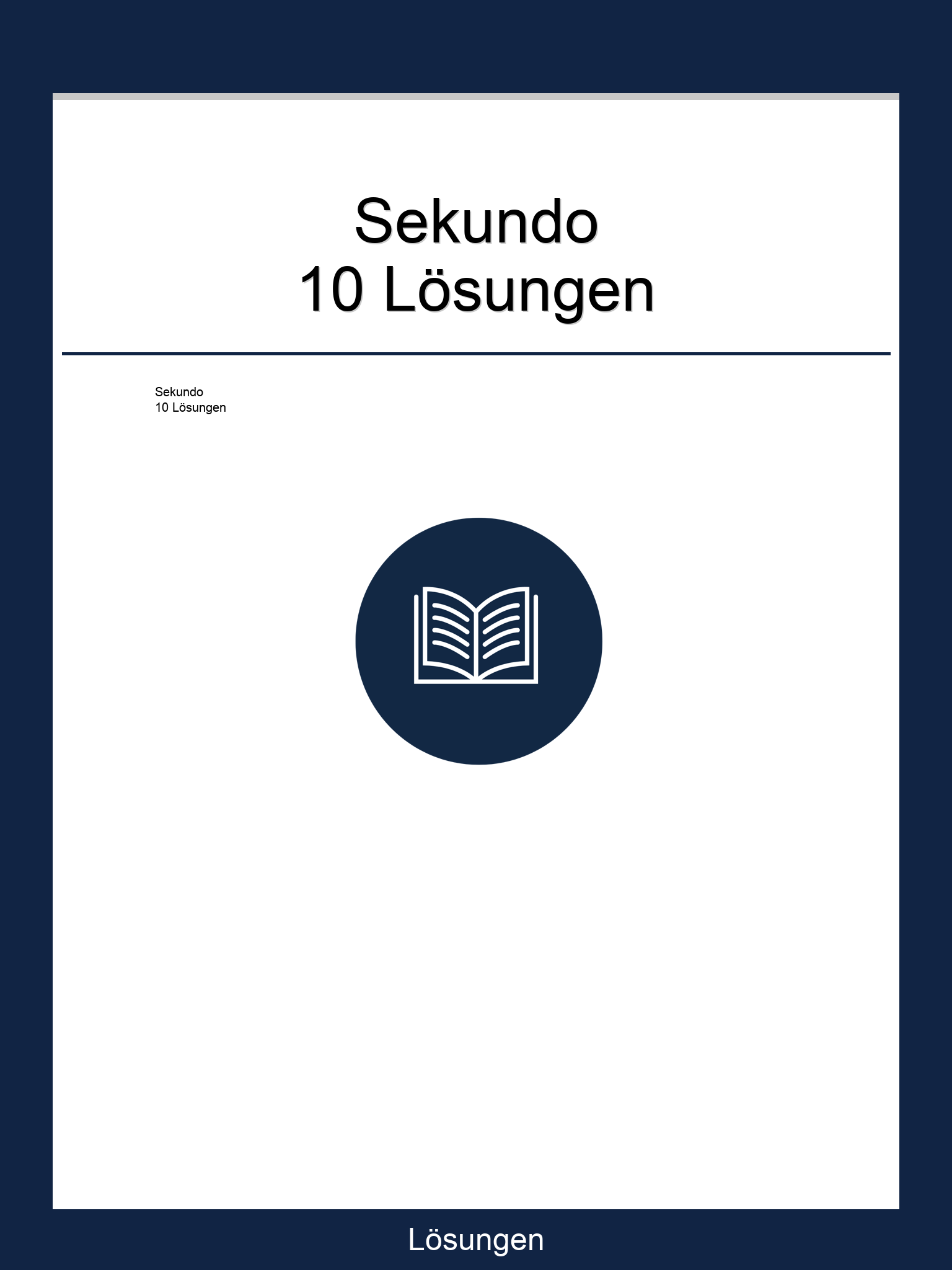 Sekundo 10 Lösungen PDF