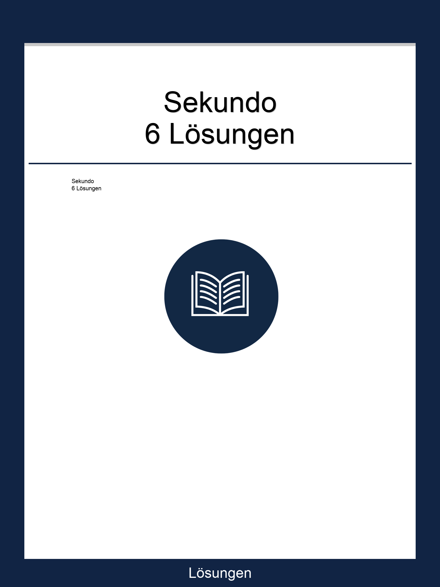 Sekundo 6 Lösungen PDF