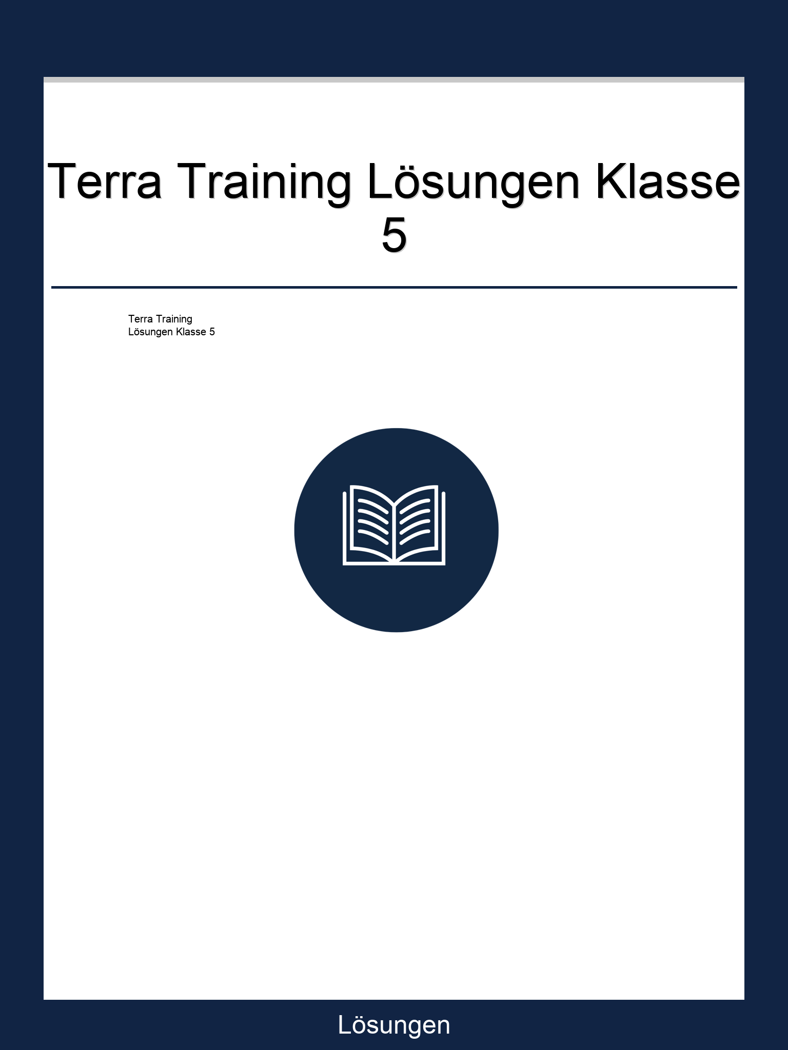 Terra Training Lösungen Klasse 5