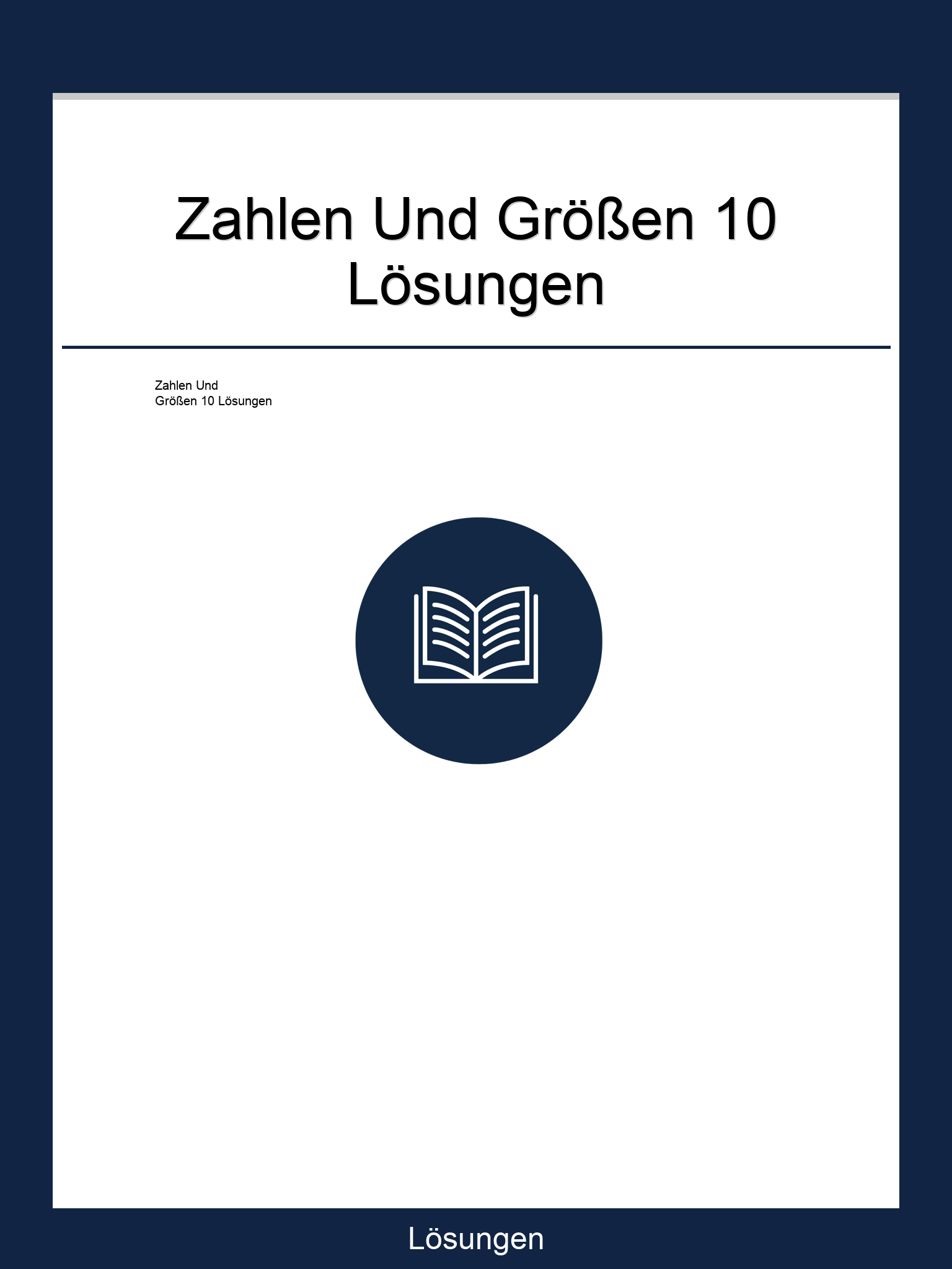 Zahlen Und Größen 10 Lösungen PDF