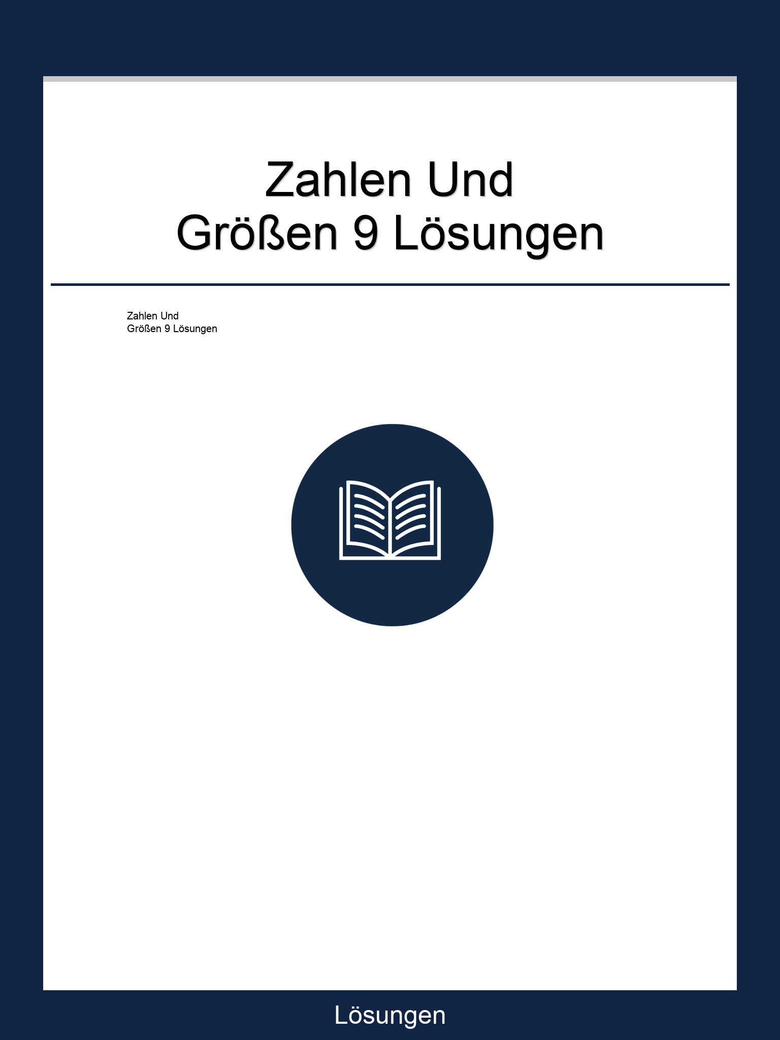 Zahlen Und Größen 9 Lösungen PDF